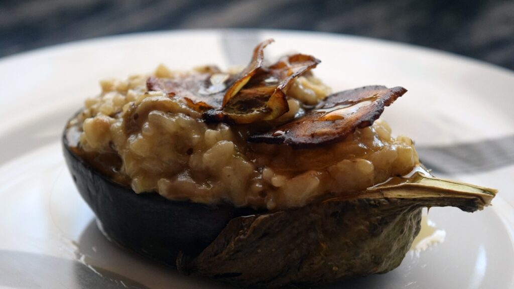 Huevos en Risotto con Berenjena: Una Deliciosa Fusión de Sabores